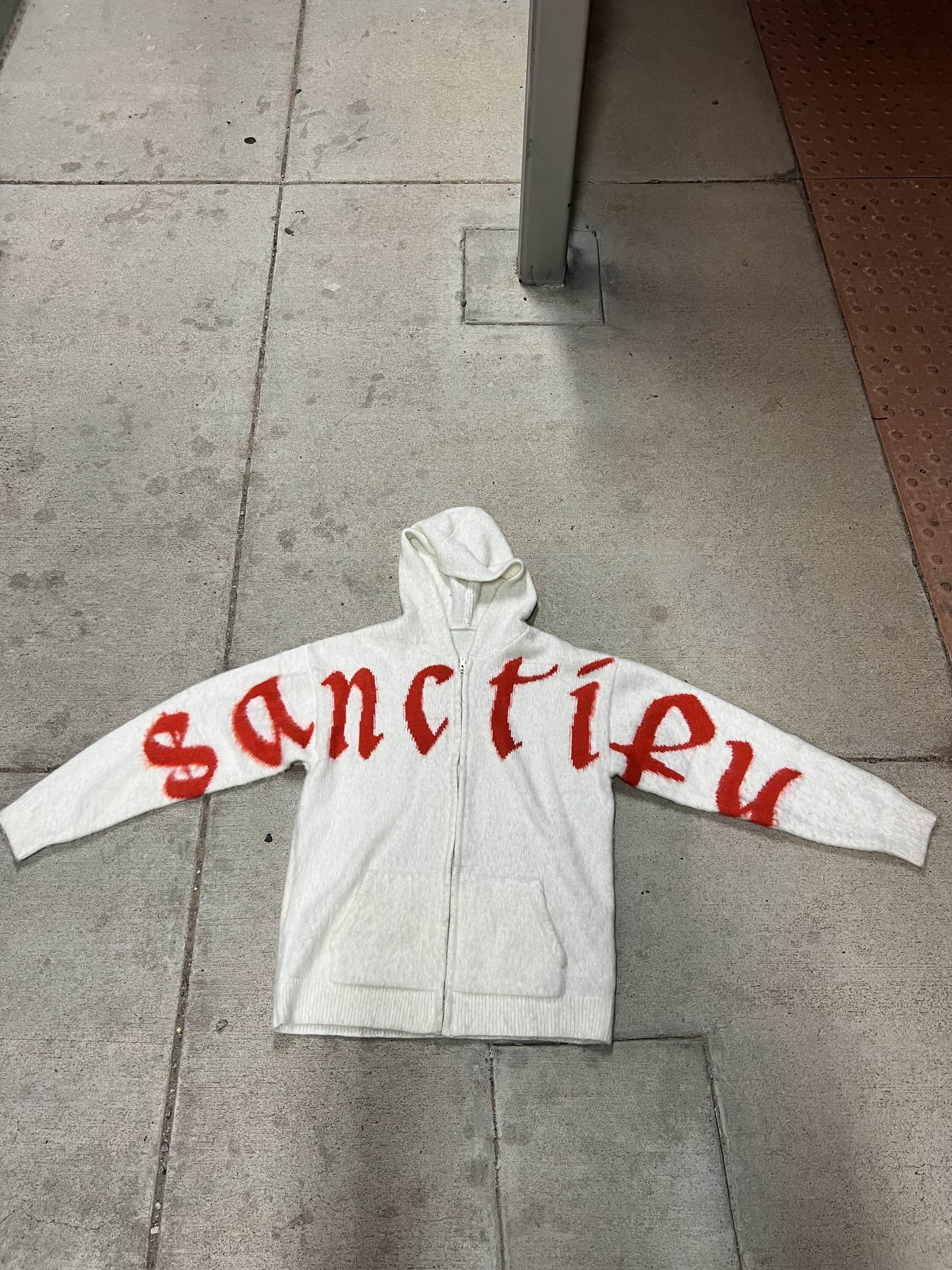 Sanctify Brushed Zip Up - White