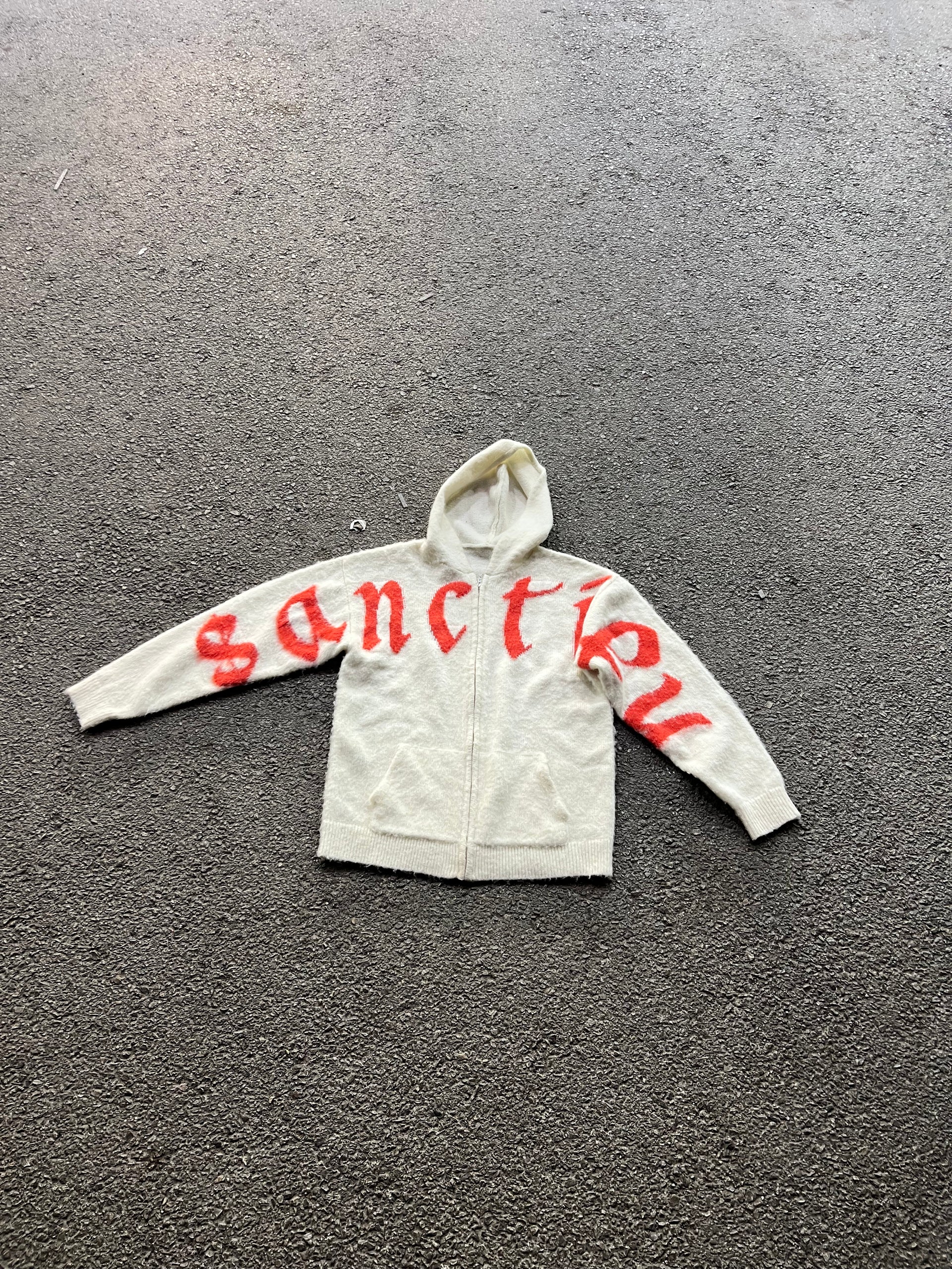 Sanctify Brushed Zip Up - White